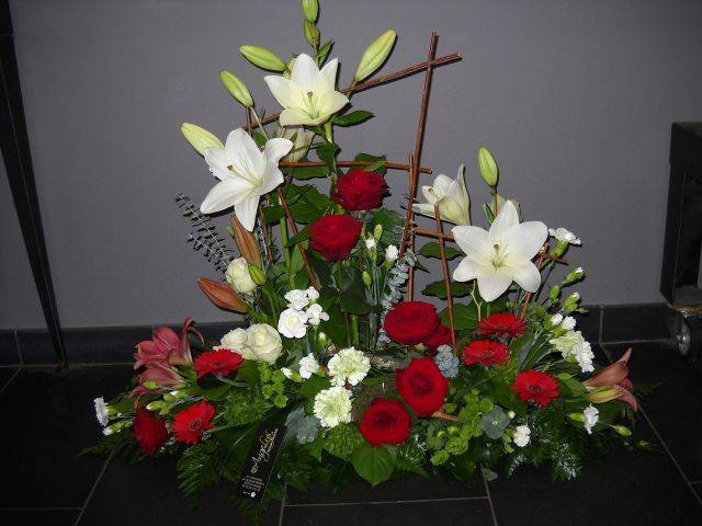 bouquet blanc et rouge